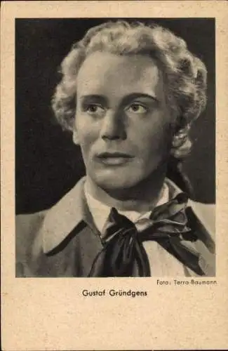 Ak Schauspieler Gustaf Gründgens, Portrait