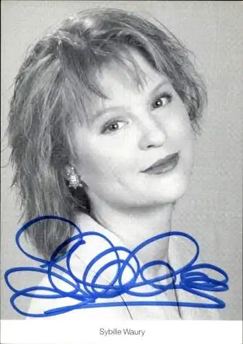 Ak Schauspielerin Sybille Waury, Portrait, Autogramm, Serie Lindenstraße, Rolle Tanja Schildknecht