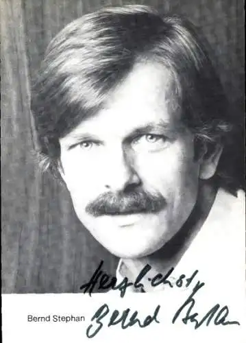 Ak Schauspieler Bernd Stephan, Portrait, Autogramm