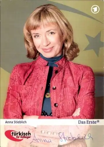 Ak Schauspielerin Anna Stieblich, Portrait, Autogramm, Serie Türkisch für Anfänger