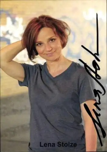 Ak Schauspielerin Lena Stolze, Portrait, Autogramm