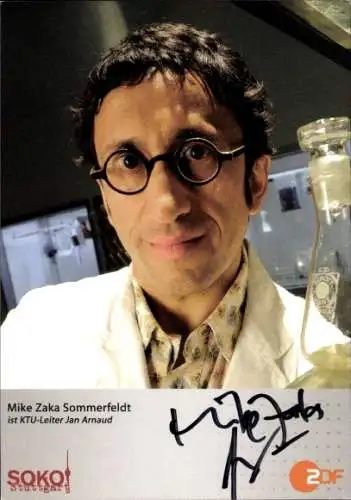 Ak Schauspieler Mike Zaka Sommerfeldt, Portrait, Autogramm, Serie Soko Stuttgart, Rolle Jan Arnaud