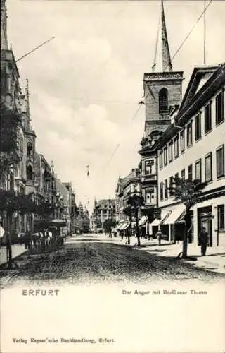 Ak Erfurt in Thüringen, Anger, Barfüßer-Turm