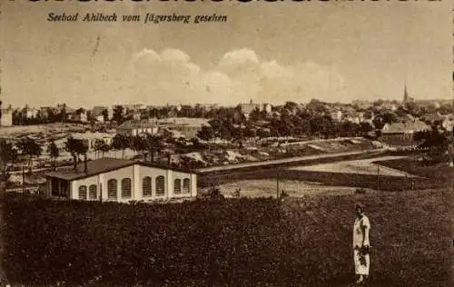 Ak Ostseebad Ahlbeck auf Usedom, Blick vom Jägersberg