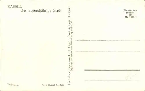 Ak Kassel, Obere Königstraße, Straßenbahnen, Geschäft J.G. Schäfer, Schlunk