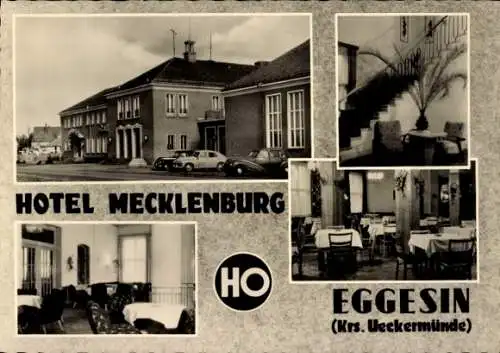 Ak Eggesin in Mecklenburg Vorpommern, HO Hotel Mecklenburg, Innenansicht