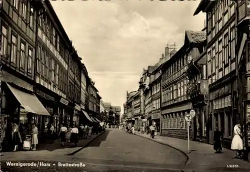 Ak Wernigerode am Harz, Breitestraße