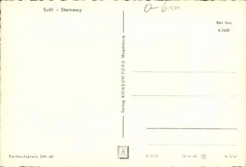 Ak Suhl in Thüringen, Partie auf dem Steinweg