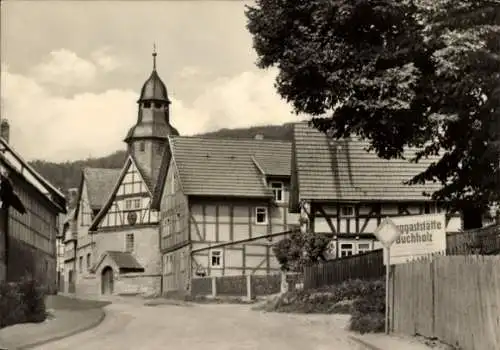 Ak Nazza Thüringen, Hauptstraße, Gasthof