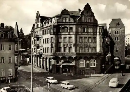 Ak Lutherstadt Eisenach in Thüringen, HO-Parkhotel, Straßenbahn, Turm