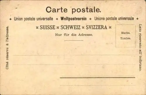 Litho Weggis Kt Luzern Schweiz, Rigi Känzeli, Rigi Kulm, Schnurtobelbrücke