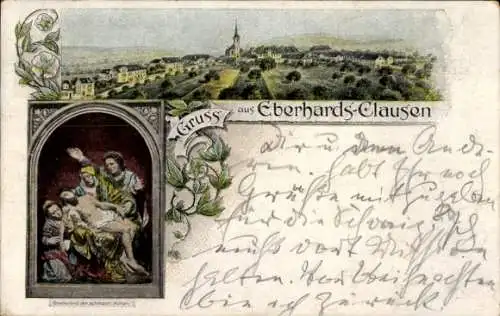 Ak Eberhards Clausen Eberhardsklausen Klausen in der Eifel, Gesamtansicht, Gnadenbild