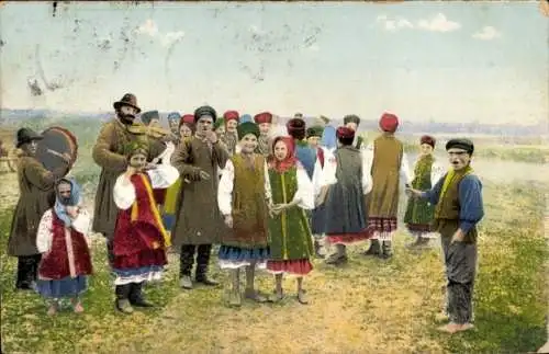 Ak Menschen in ukrainischer Volkstracht, Musiker