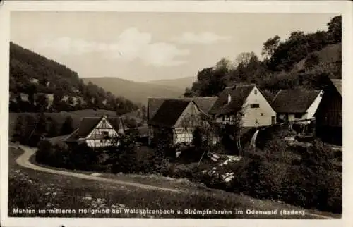 Ak Waldkatzenbach Waldbrunn im Odenwald, Mühlen, Höllgrund, Strümpfelbrunn