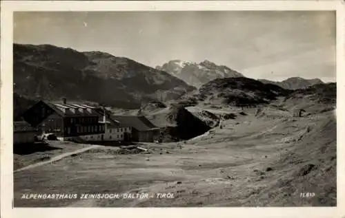 Ak Galtür in Tirol, Zeinisjoch Haus, Panorama