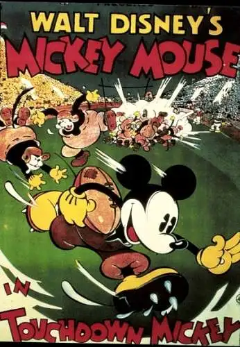 Künstler Ak Walt Disney, Micky Maus, Football