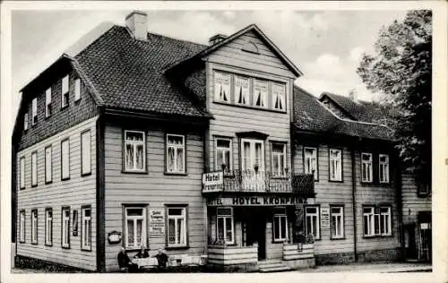 Ak Clausthal Zellerfeld im Oberharz, Hotel Kronprinz, Inh. Carl Müller