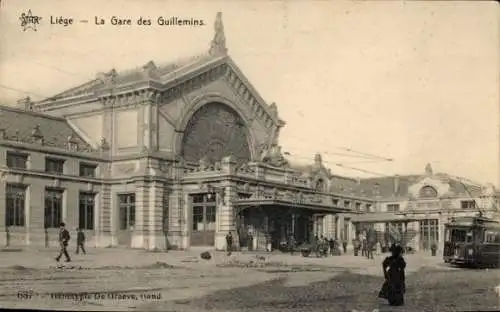 Ak Lüttich Lüttich Wallonien, La Gare des Guillemnis