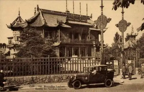 Ak Laeken Brüssel Brüssel, Chinesischer Pavillon, Automobil