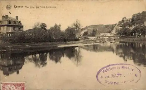 Ak Esneux Wallonia Lüttich, Blick von den Drei Kronen aus