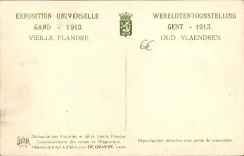 Ak Gent Ostflandern, Internationale Ausstellung 1913, der Kai