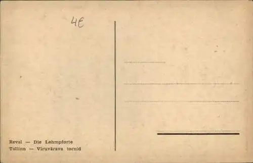 Ak Tallinn Reval Estland, Die Lehmpforte