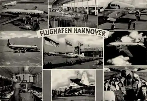 Ak Hannover in Niedersachsen, Flughafen, Pan Am, Clipper, Innenansicht