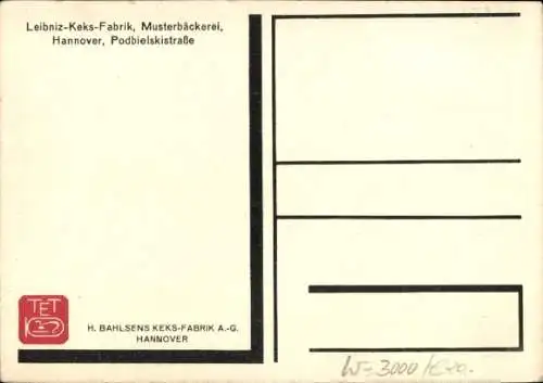 Ak Hannover in Niedersachsen, Leibniz Keksfabrik, Musterbäckerei, Podbielskistraße