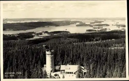 Ak Kuopio Finnland, Panorama, Paijo, Turm