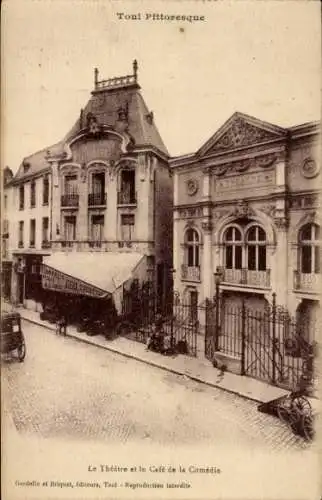 Ak Toul Meurthe et Moselle, Theater, Café de la Comedie