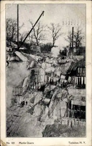 Ak Tuckahoe New York USA, Marmorsteinbruch