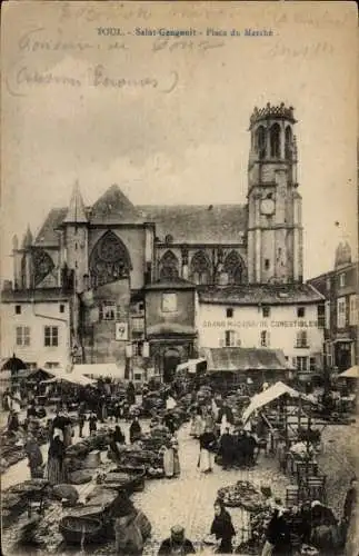 Ak Toul Meurthe et Moselle, Saint Gengoult, Place du Marché