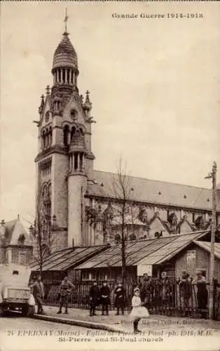 Ak Épernay Marne, Kirche St. Pierre und Paul