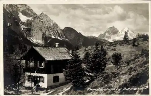 Ak Mittenwald in Oberbayern, Hoher Kranzberg, Kranzberghaus