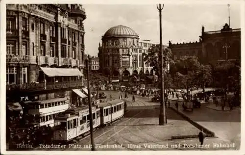 Ak Berlin Tiergarten, Potsdamer Platz, Fürstenhof, Haus Vaterland, Potsdamer Bahnhof