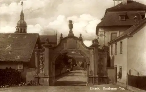 Ak Ebrach im Steigerwald Oberfranken, Bamberger Tor