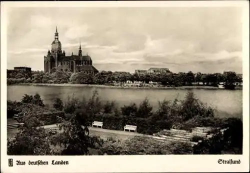 Ak Stralsund in Vorpommern, Teilansicht