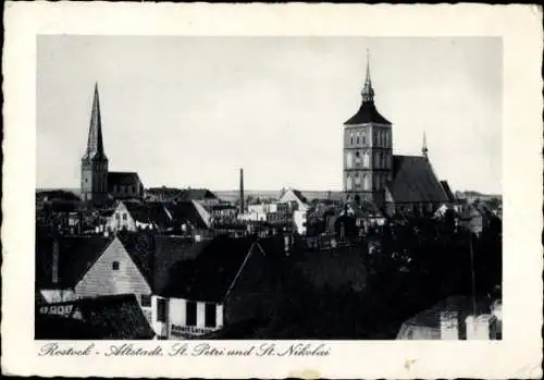 Ak Hansestadt Rostock, Altstadt, St. Petri, St. Nikolai