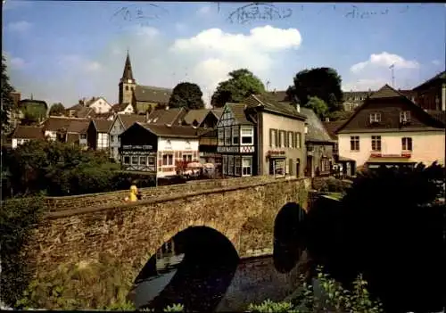 Ak Kettwig Essen im Ruhrgebiet, Altstadt, Brücken, Fachwerkhäuser