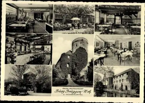 Ak Brüggen am Niederrhein, Park-Restaurant Burg Brüggen, Ruine