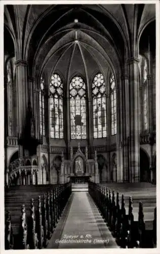 Ak Speyer am Rhein, Innenansicht Gedächtniskirche