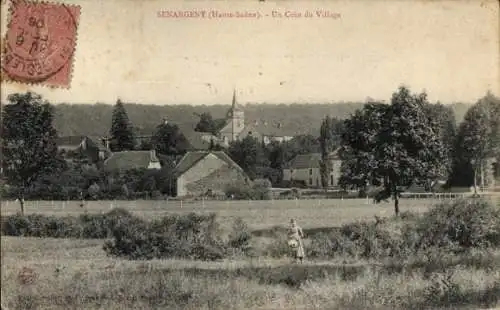 Ak Senargent Haute Saône, Eine Ecke des Dorfes