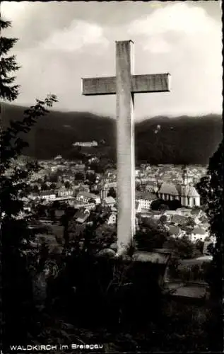 Ak Waldkirch im Breisgau Schwarzwald, Kreuz, Teilansicht