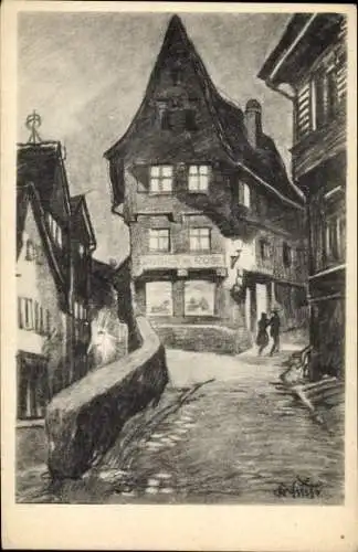 Ak Esslingen am Neckar, Beutaustraße, Gasthaus Rose