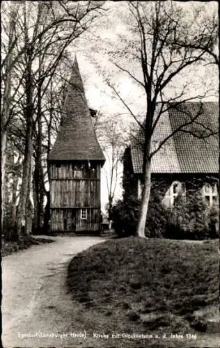 Ak Egestorf in der Lüneburger Heide, Kirche, Glockenturm, 1346