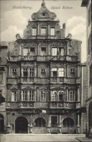 Ak Heidelberg, Hotel Ritter, Vorderansicht