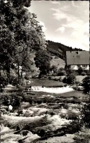 Ak Bad Rippoldsau Schapbach im Schwarzwald, Teilansicht, Gewässer