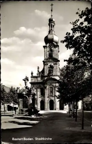 Ak Rastatt im Schwarzwald Baden, Stadtkirche