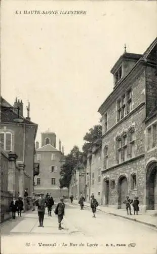 Ak Vesoul Haute Saône, Rue du Lycée