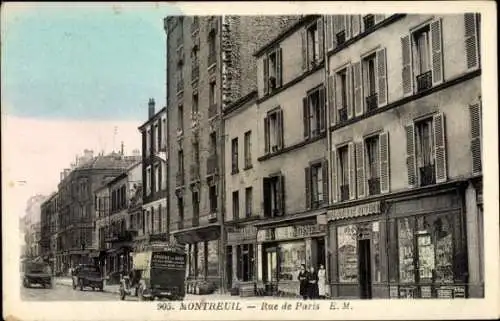 Ak Montreuil sous Bois Seine Saint Denis, Rue de Paris